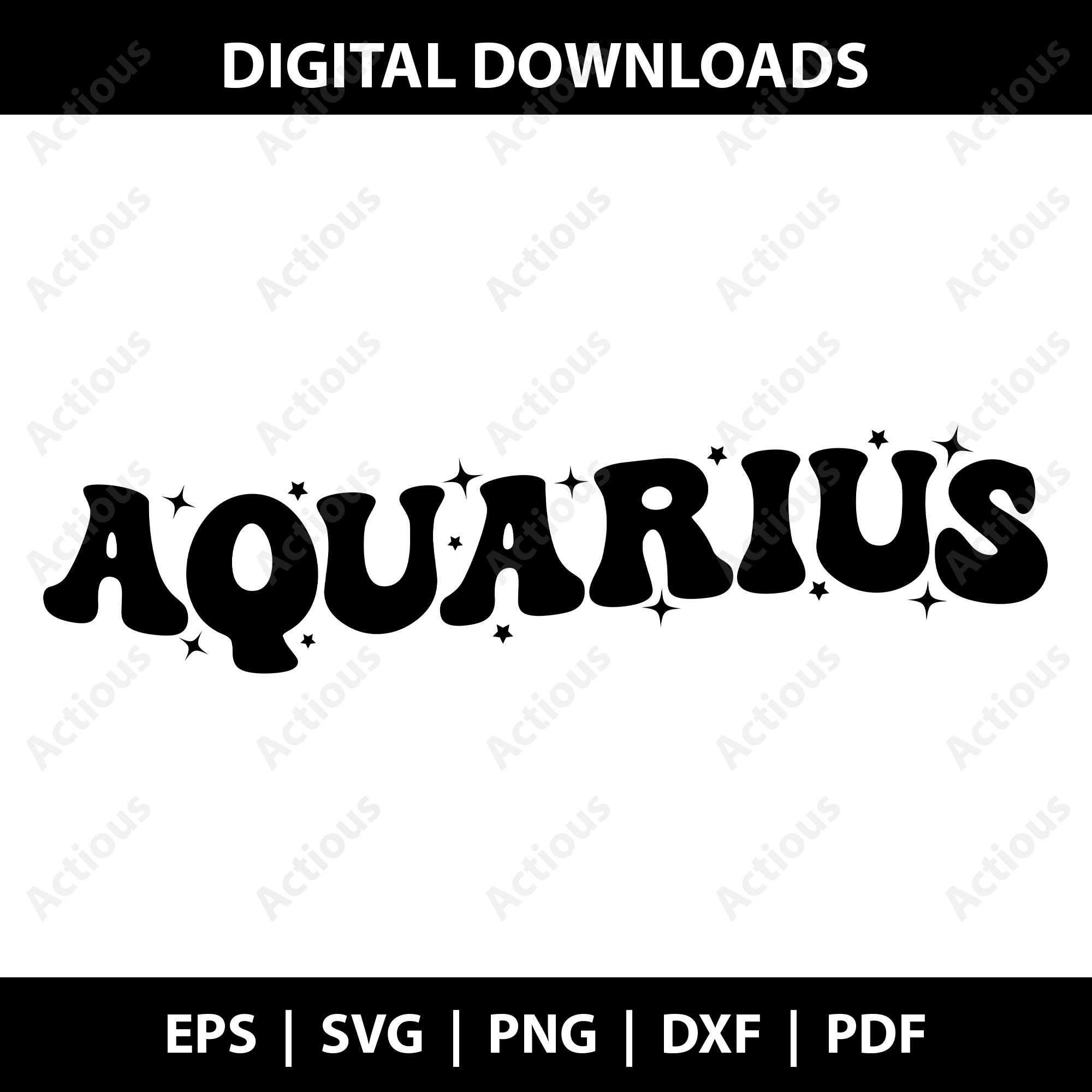 Aquarius Zodiac Sign Svg, Aquarius Clipart Svg, commercial use cut file