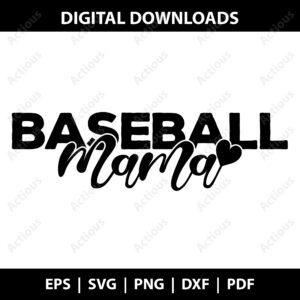 Baseball Mama Svg, Mom Life Baseball SVG, silhouette design