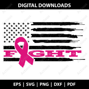 Cancer US Flag Svg, Awareness Shirt svg, printable shirt design