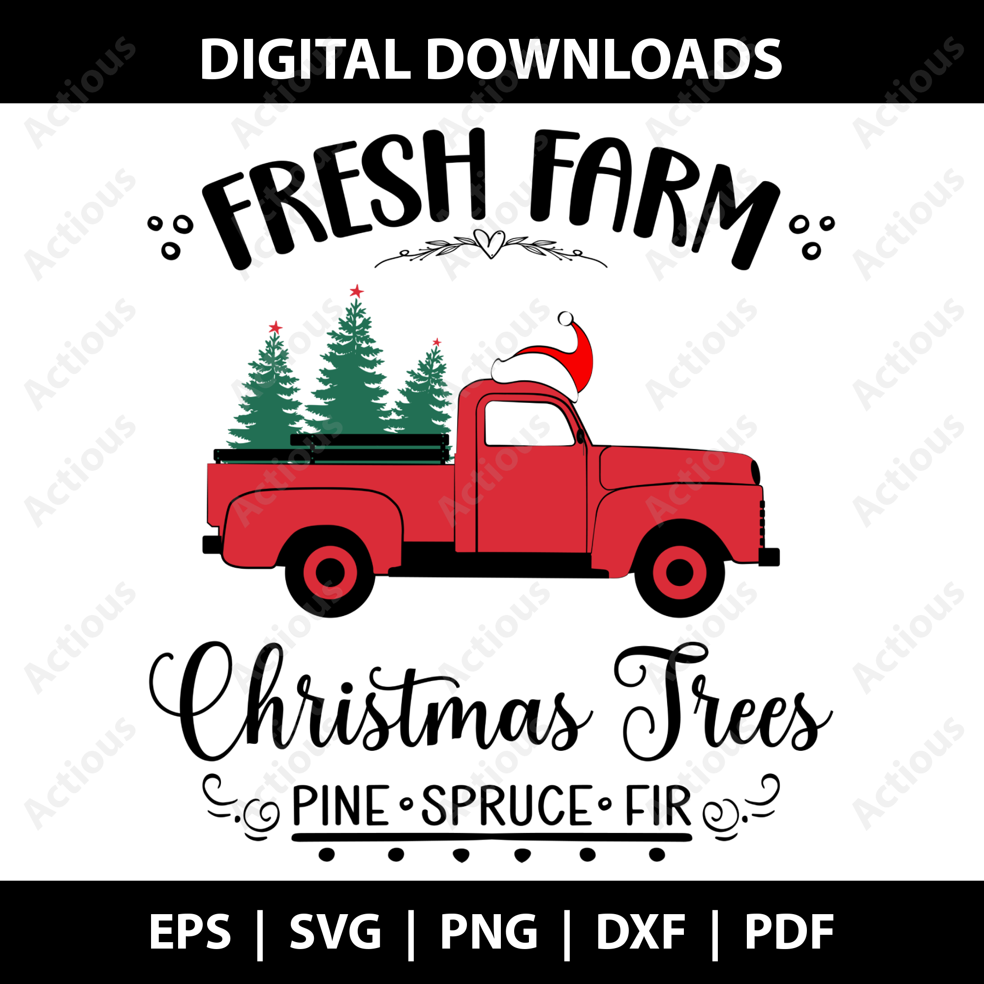 Christmas Tree Truck Svg, Christmas svg, digital download design