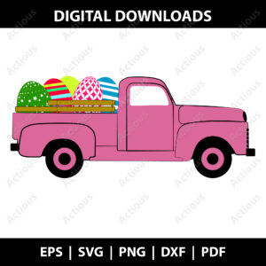 Easter Truck Svg, Vintage Truck Svg, cricut svg file
