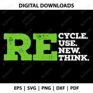 Recycle Reuse Renew Rethink Svg, Earth day Svg, commercial use svg