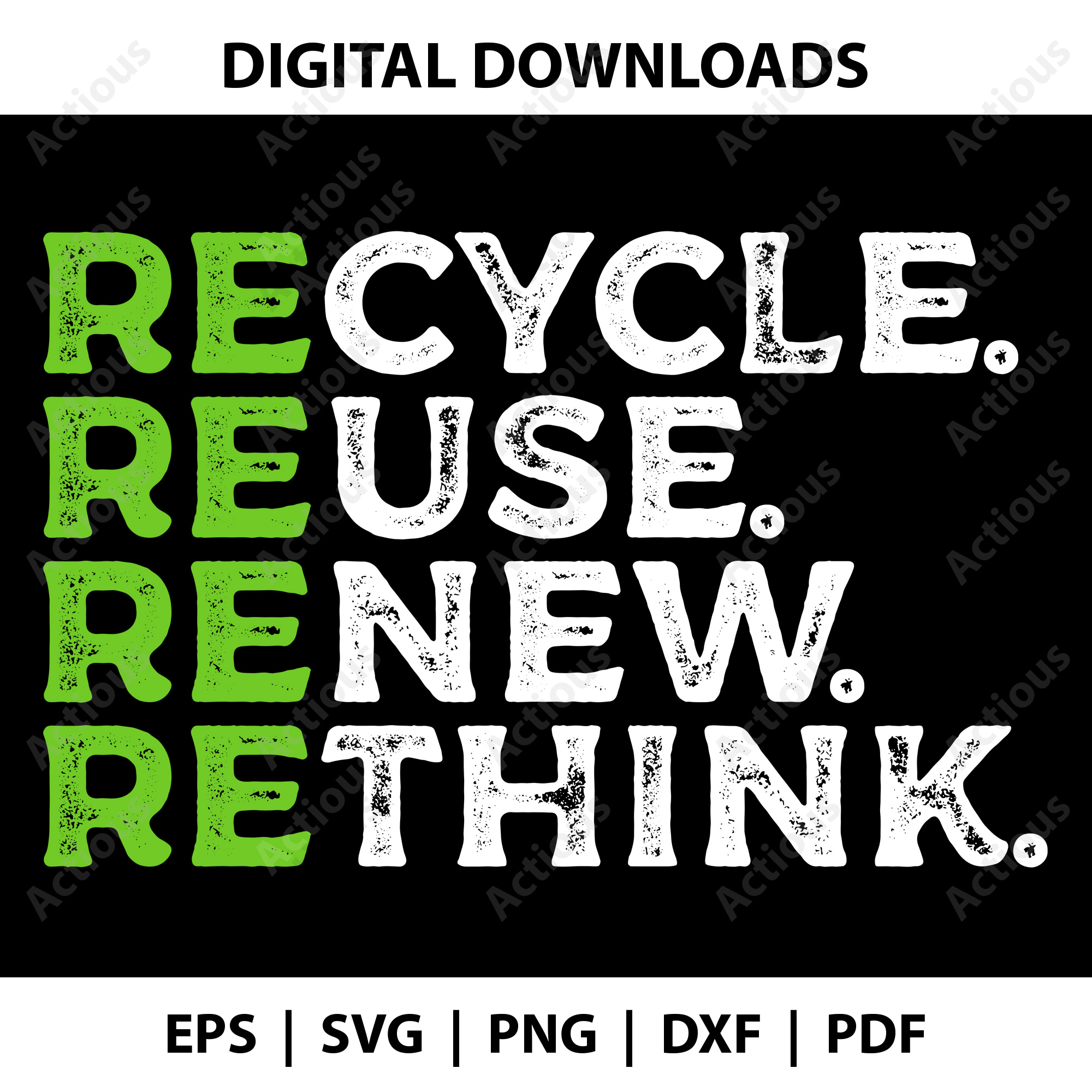 Recycle Reuse Renew Rethink Svg, Earth day Svg, printable shirt design