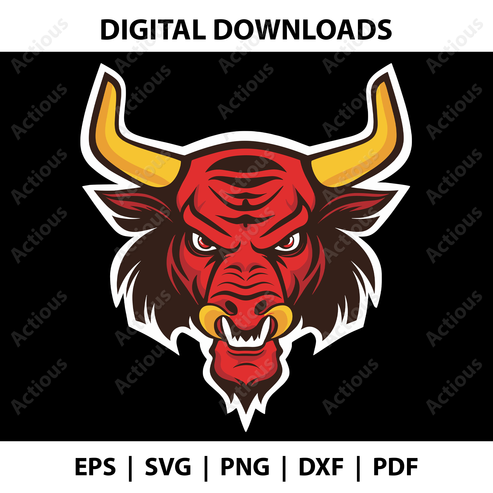 An Angry Bull Svg, digital download svg commercial use