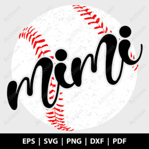 Baseball Mimi Svg, Baseball Svg, printable t-shirt design file