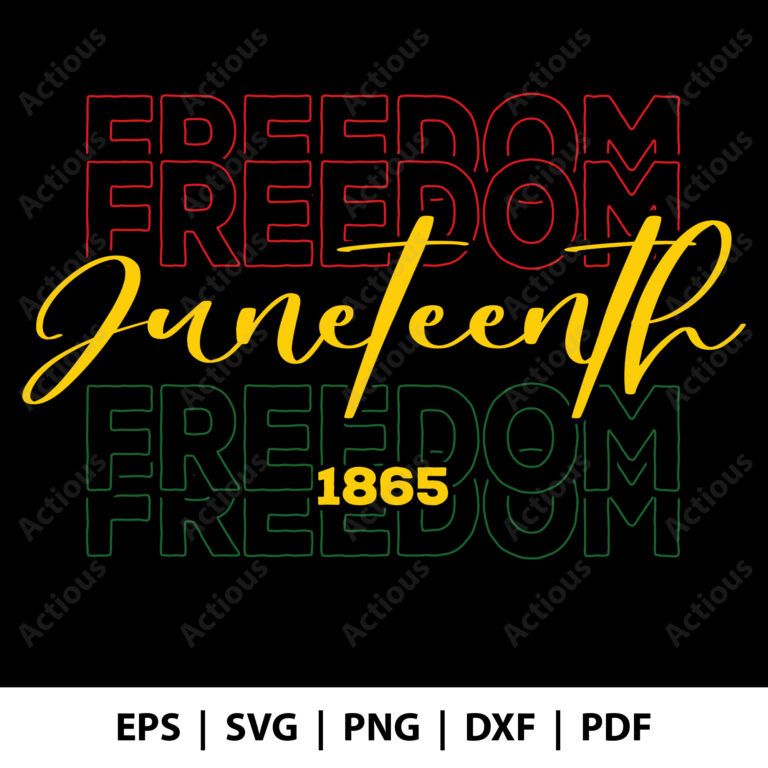 Freedom Juneteenth 1865 Svg