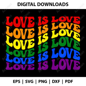 Love is Love Svg, Gay Pride Svg, Rainbow Svg, commercial use svg