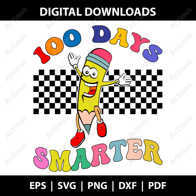 100 days smarter race Svg