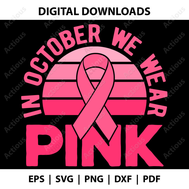 In October we wear pink Svg