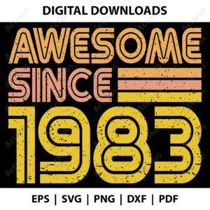 Awesome since 1983 Svg