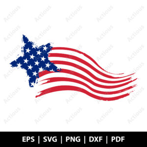 Distressed American Flag 4th of July Svg