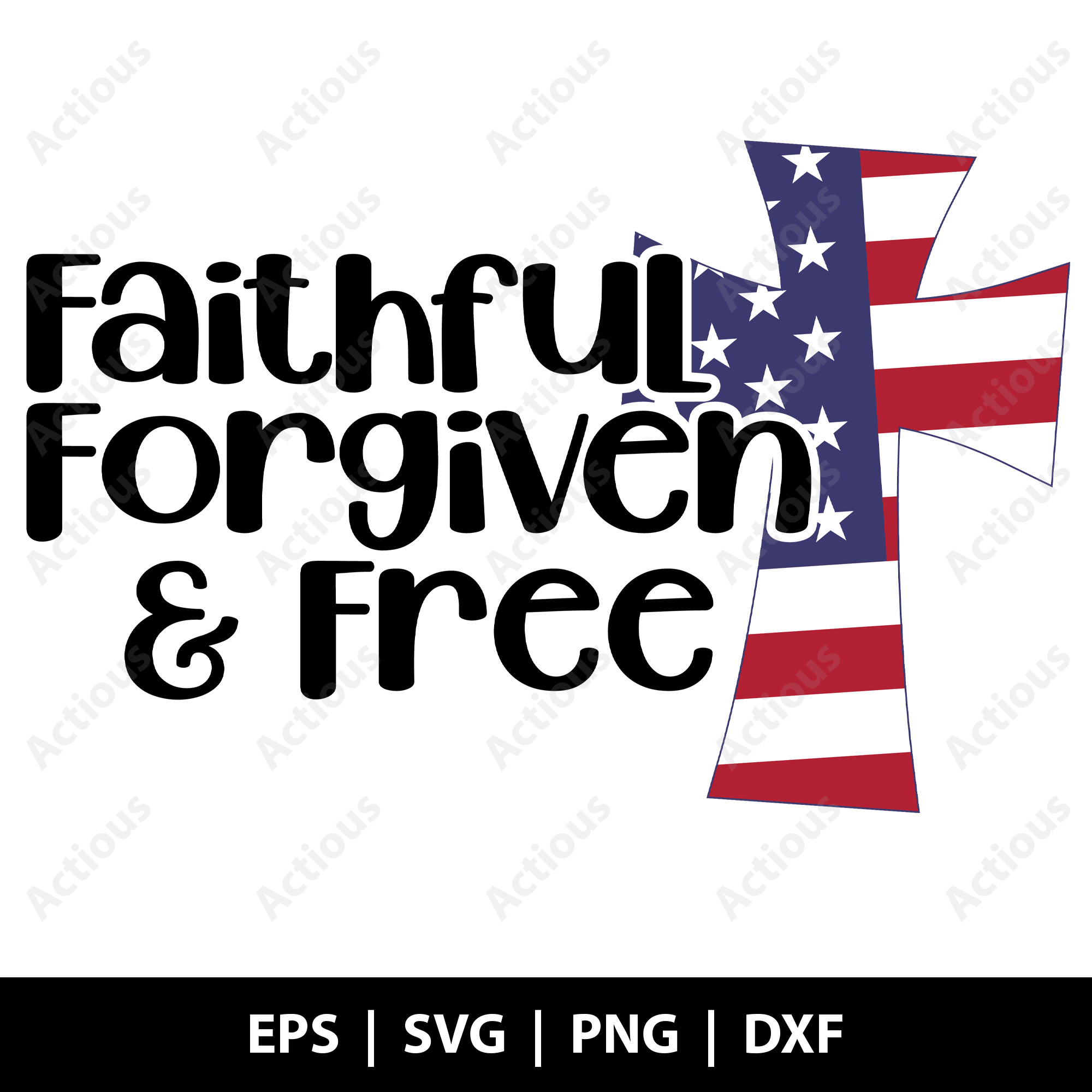 Faithful, forgiven and free Svg
