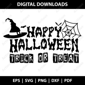 Happy Halloween Trick or Treat Svg, Halloween Quotes Svg, commercial use svg