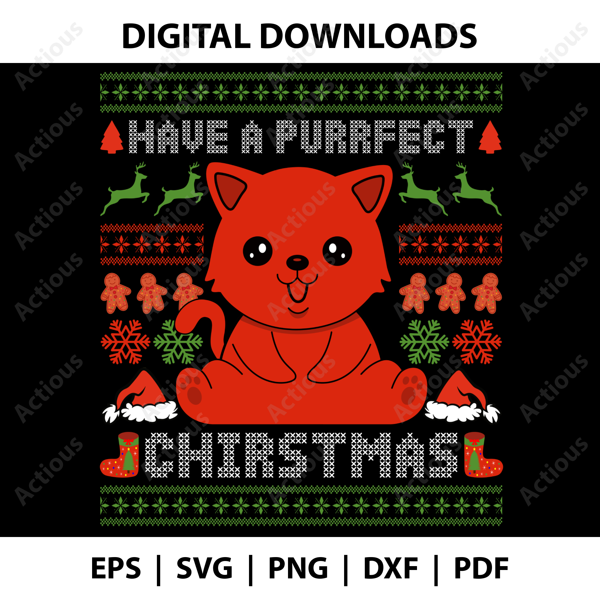 have a purrfect christmas svg, grumpy christmas cat svg, cricut svg file