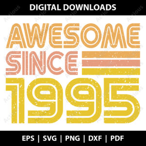 awesome since 1995 svg,