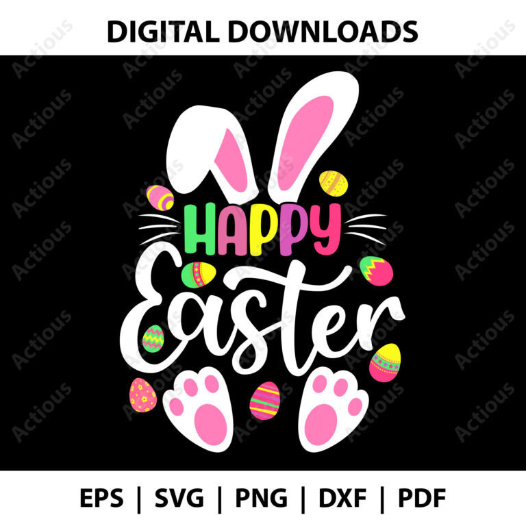 happy easter svg, easter svg, easter bunny svg, commercial use svg