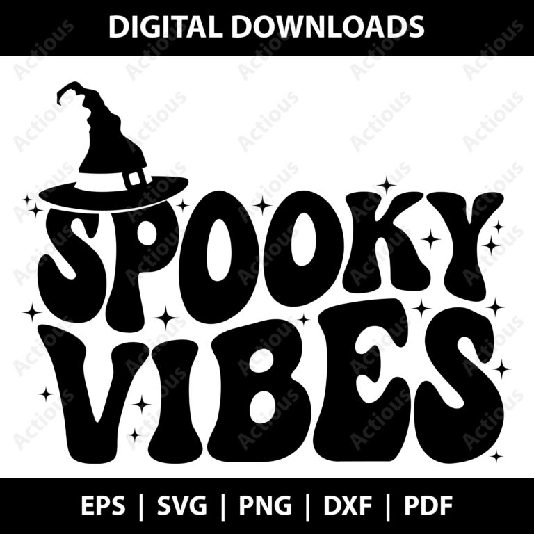 spooky vibes svg, happy halloween svg, printable shirt design