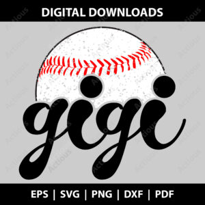 gigi baseball svg,
